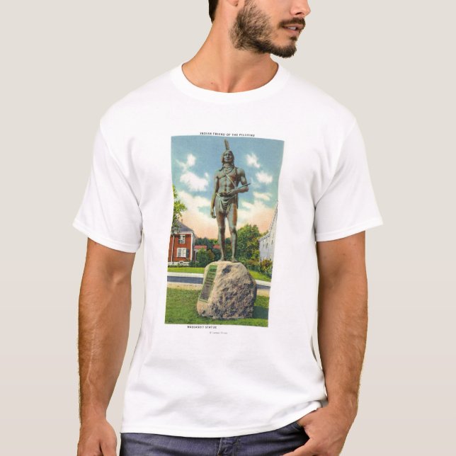 Ansicht der Massasoit Statue # 2 T-Shirt (Vorderseite)