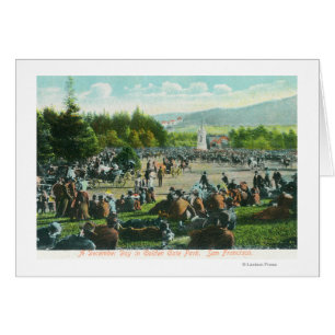 Ansicht der Mengen an Golden Gate Park im Dezember