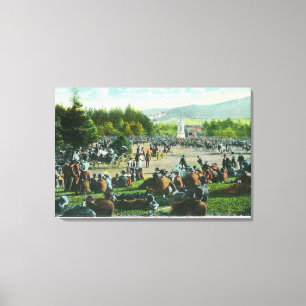 Ansicht der Mengen an Golden Gate Park im Dezember Leinwanddruck