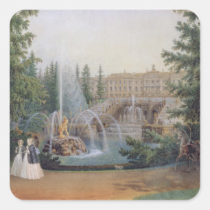 Ansicht der mergeligen Kaskade Quadratischer Aufkleber