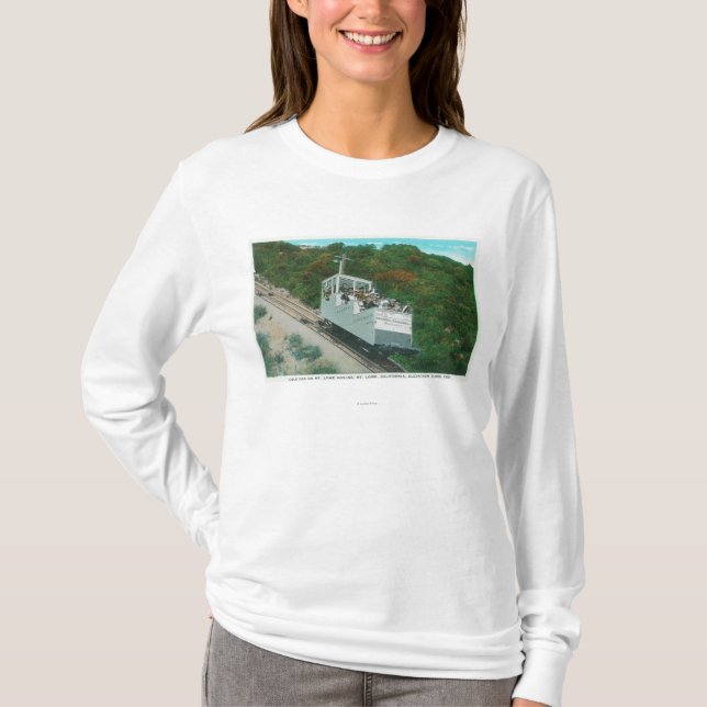 Ansicht der Neigungs-Drahtseilbahn Mt. Lowe T-Shirt (Vorderseite)