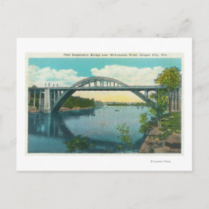 Ansicht der neuen Hängebrücke Postkarte