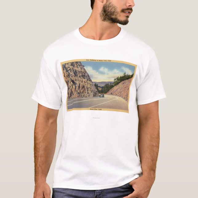 Ansicht der neuen Landstraße nach Santa Cruz T-Shirt (Vorderseite)