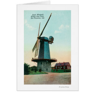 Ansicht der niederländischen Windmühle an Golden