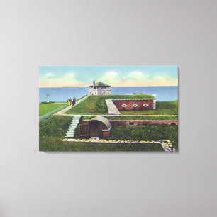 Ansicht der Offiziersviertel im alten französische Leinwanddruck