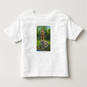 Ansicht der Pilger-Mädchen-Statue Kleinkind T-shirt