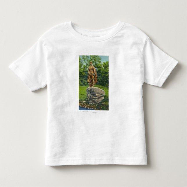 Ansicht der Pilger-Mädchen-Statue Kleinkind T-shirt (Vorderseite)