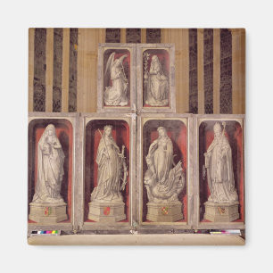 Ansicht der Platten des geschlossenen Altarpiece Magnet