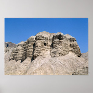 Ansicht der Qumran Höhlen Poster