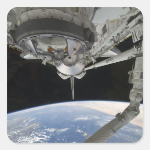 Ansicht der Raumfähre-Entdeckung Quadratischer Aufkleber