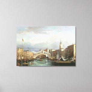 Ansicht der Rialto Brücke in Venedig Leinwanddruck