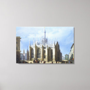 Ansicht der Rückseite von Mailand-Kathedrale 'von Leinwanddruck