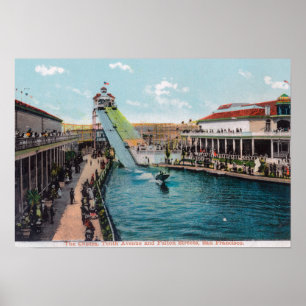 Ansicht der Rutschen an 10. Allee und an Poster