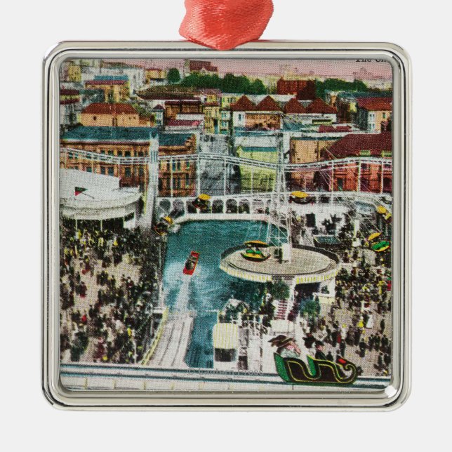 Ansicht der Rutschen von oben genannten # 2 Ornament Aus Metall (Vorne)