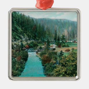 Ansicht der Sacramento River Schlucht auf SP Ornament Aus Metall