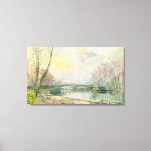 Ansicht der Seines, Paris (Öl auf Leinwand) Leinwanddruck