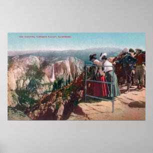 Ansicht der Spalte und des Yosemite-Tales Poster