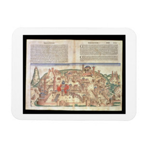Ansicht der Stadt von Jerusalem, vom Nürnberg Magnet