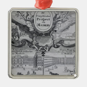 Ansicht der Stadt von Madrid Ornament Aus Metall