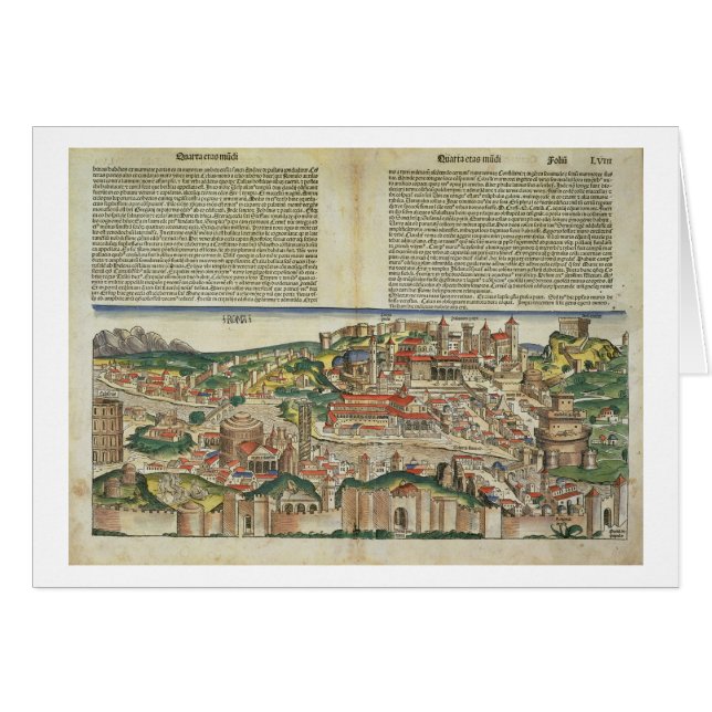 Ansicht der Stadt von Rom, vom Nürnberg Chron (Vorderseite (Horizontal))