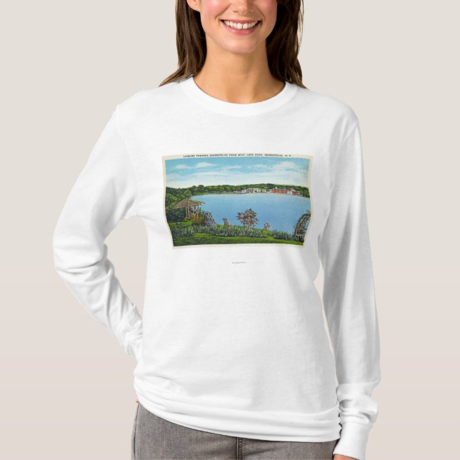 Ansicht der Stadt von Westsee-Straße T-Shirt (Vorderseite)