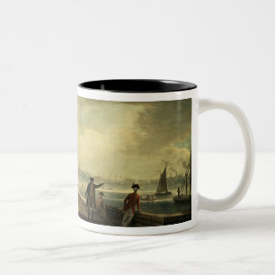 Ansicht der Stadt Zweifarbige Tasse