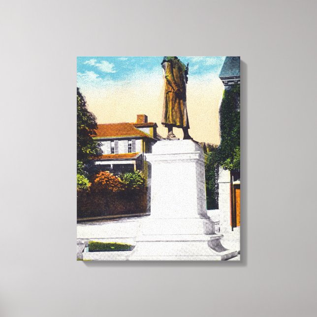 Ansicht der Statue von General Warren Leinwanddruck (Vorderseite)