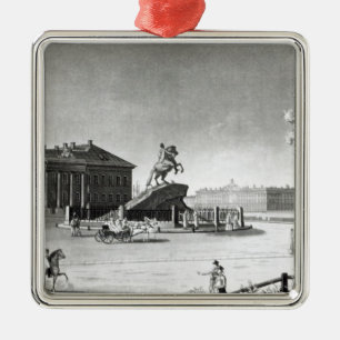 Ansicht der Statue von Peter der Große Ornament Aus Metall