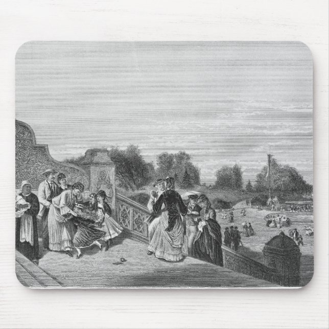 Ansicht der Terrasse, Central Park, 1872 Mousepad (Vorne)