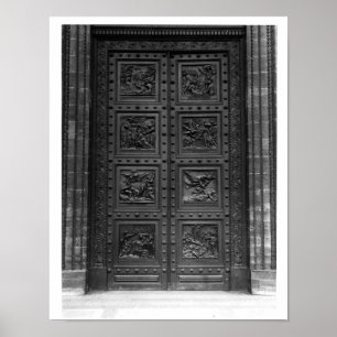 Ansicht der Tür von La Madeleine Poster
