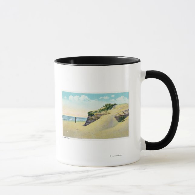 Ansicht der typischen Sanddünen in New England Tasse (Rechts)