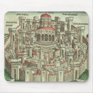 Ansicht der ummauerten Stadt von Jerusalem die T Mousepad