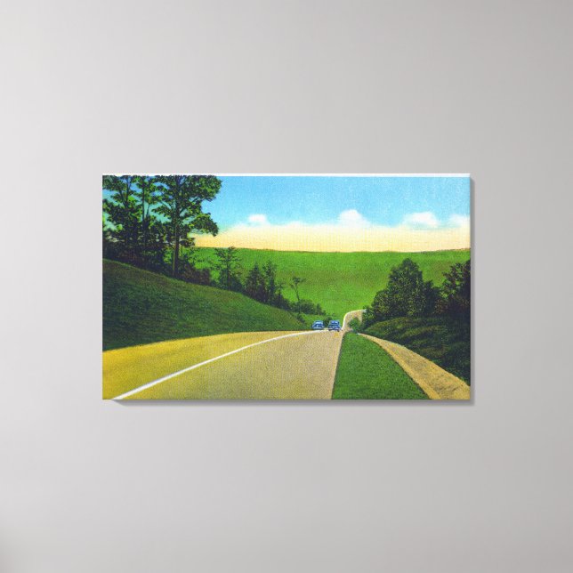 Ansicht der US-Route 20 Leinwanddruck (Vorderseite)
