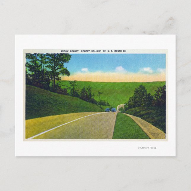 Ansicht der US-Route 20 Postkarte (Vorderseite)