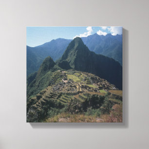 Ansicht der Zitadelle bei Machu Picchu Leinwanddruck