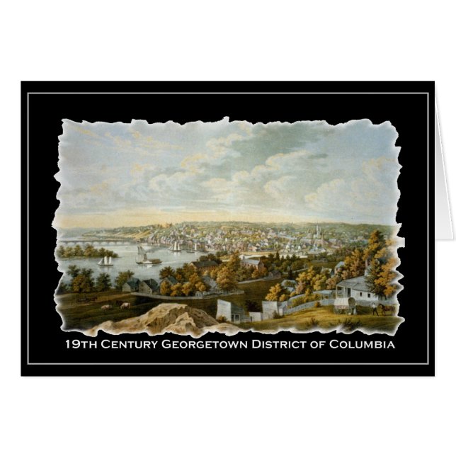 Ansicht des 19. Jahrhundertsvon Georgetown, (Vorderseite (Horizontal))