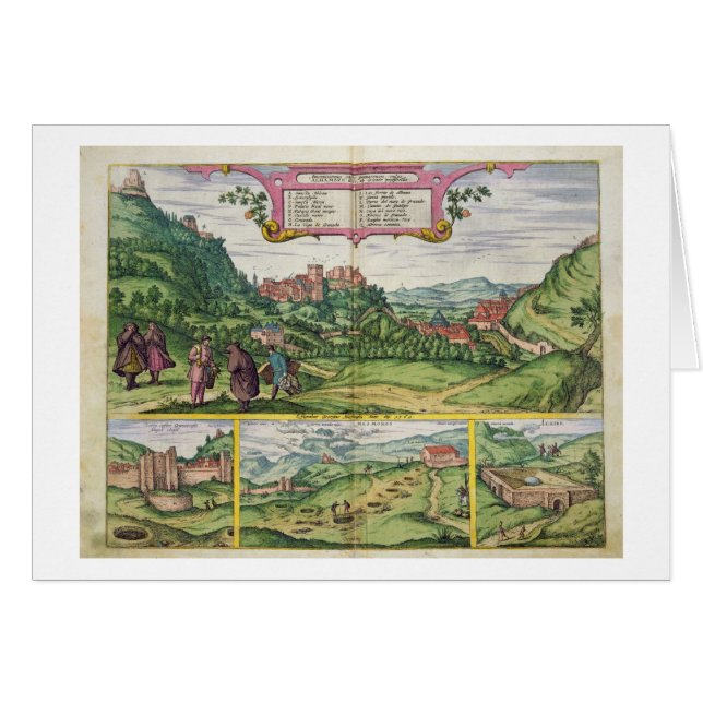 Ansicht des Alhambras, von 'Civitates Orbis Terrar (Vorderseite (Horizontal))