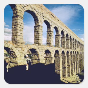 Ansicht des Aquädukts Quadratischer Aufkleber