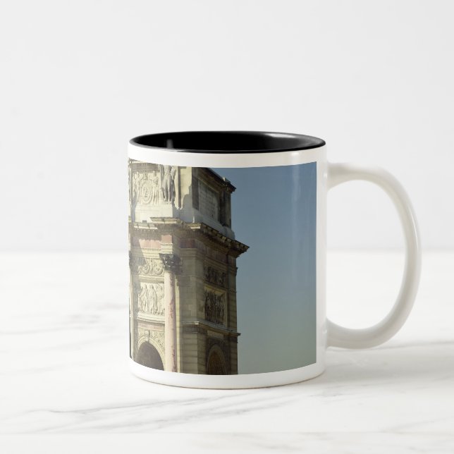 Ansicht des Arcs de Triomphe du Carrousel Zweifarbige Tasse (Rechts)