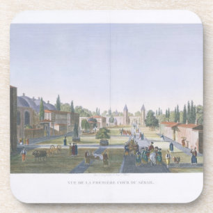 Ansicht des äußeren Hofes des Seraglio, Topka Untersetzer