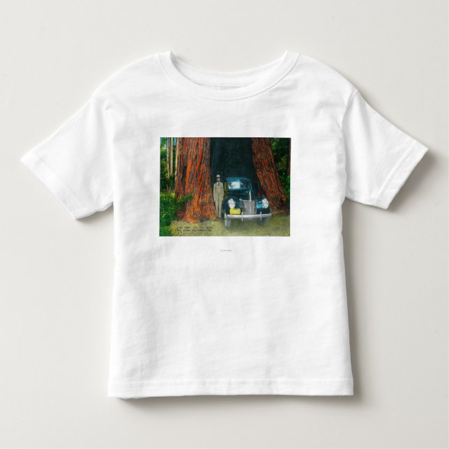 Ansicht des Auto TreeBig Becken-Staats-Parks, CA Kleinkind T-shirt (Vorderseite)