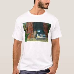 Ansicht des Auto TreeBig Becken-Staats-Parks, CA T-Shirt