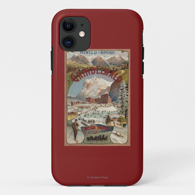 Ansicht des Bärn-Hotel-fördernden Plakats Case-Mate iPhone Hülle (Rückseite)