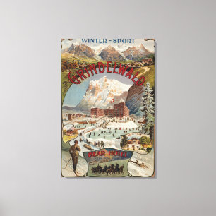 Ansicht des Bärn-Hotel-fördernden Plakats Leinwanddruck