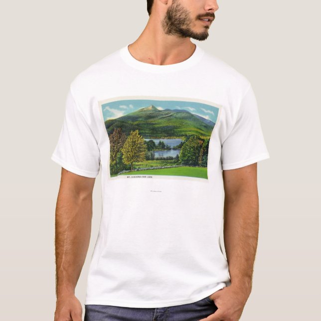Ansicht des Bergs Chocorua und des Sees T-Shirt (Vorderseite)