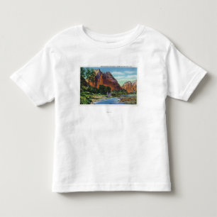 Ansicht des Bergs majestätisch und der Landung de Kleinkind T-shirt