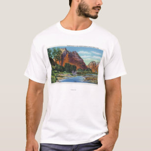 Ansicht des Bergs majestätisch und der Landung de T-Shirt