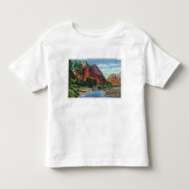 Ansicht des Bergs majestätisch und der Landung des Kleinkind T-shirt (Vorderseite)