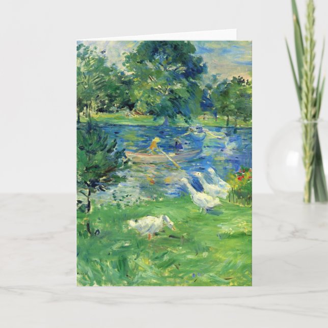 Ansicht des Bois de Boulogne durch Berthe Morisot Karte (Vorderseite)