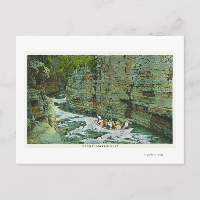 Ansicht des Bootes Starten des Flusses Postkarte (Vorderseite)